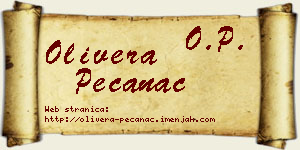 Olivera Pećanac vizit kartica